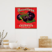 Dauntless Cherries in Heavy Syrup uit de jaren '30 Poster (Keuken)