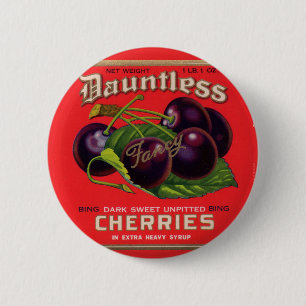 Dauntless Cherries in Heavy Syrup uit de jaren '30 Ronde Button 5,7 Cm