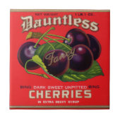 Dauntless Cherries in Heavy Syrup uit de jaren '30 Tegeltje (Voorkant)
