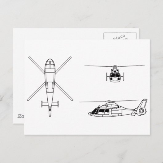 Dauphin2 Briefkaart (Voorkant / Achterkant)