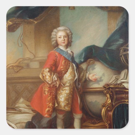 Dauphin Charles-Louis van Frankrijk Vierkante Sticker (Voorkant)