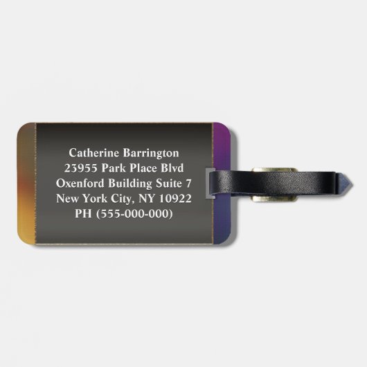 Dauphin French Baroque Monogram Bagagelabel (Achterkant horizontaal)