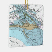 Dauphin Island AL Chart Keramisch Ornament (Rechts)