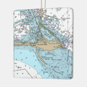 Dauphin Island AL Chart Keramisch Ornament (Links)