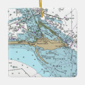 Dauphin Island AL Chart Keramisch Ornament (Voorkant)