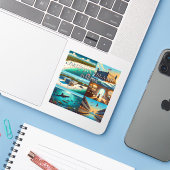 Dauphin Island Alabama 3 inch Vinyl Sticker (Laptop met iPhone)