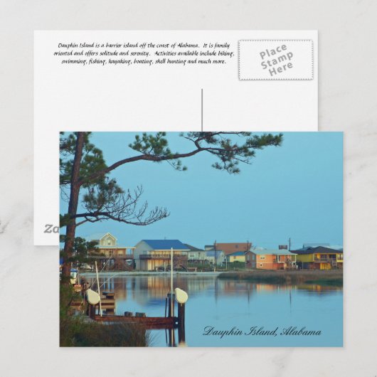 Dauphin Island, Alabama Briefkaart (Voorkant / Achterkant)