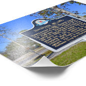 Dauphin Island, Alabama, Historic Sign Foto Afdruk (Hoek)