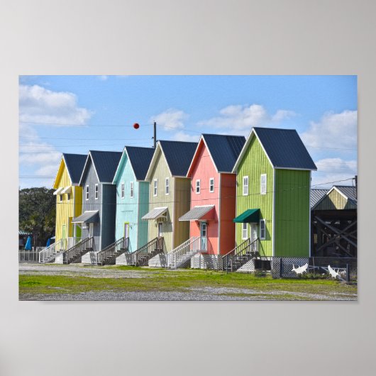 Dauphin Island, Alabama, Houses Poster (Voorkant)