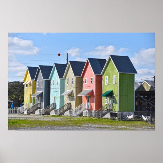 Dauphin Island, Alabama, Huizen Poster (Voorkant)