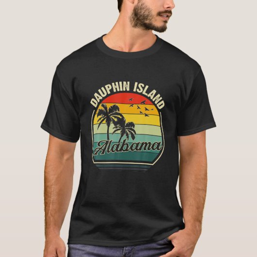Dauphin Island Alabama Summer Vacation Sun T-shirt (Voorkant)