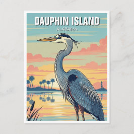 Dauphin Island Alabama Travel Briefkaart