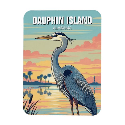 Dauphin Island Alabama Travel Magneet (Verticaal)