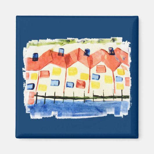 Dauphin Island Beach Huizen Magnet (Voorkant)