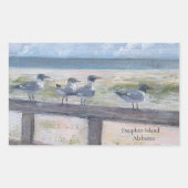 Dauphin Island Seagulls Rechthoekige Sticker (Voorkant)
