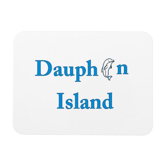Dauphin Island Sign. Magneet (Horizontaal)