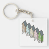 Dauphin Island Vishuizen en zonsondergang Sleutelhanger (Voorkant)