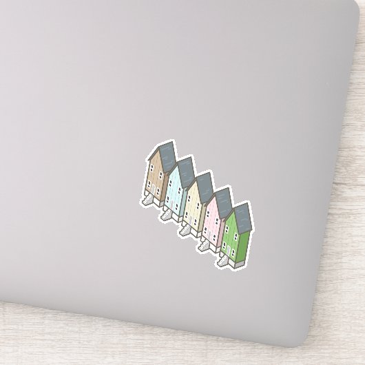 Dauphin Island Vist huizen Sticker (Detail)