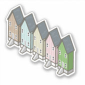 Dauphin Island Vist huizen Sticker (Voorkant)