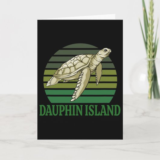 Dauphin Island Zeeschildpad Kaart (Voorkant)