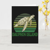 Dauphin Island Zeeschildpad Kaart (Gele Bloem)