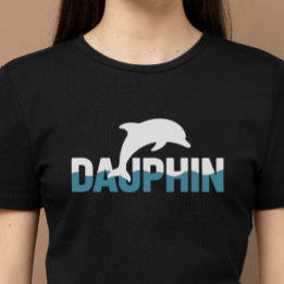 Dauphin Minimalist Dolphin Typography Design T-shirt