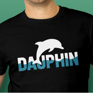 Dauphin Minimalist Dolphin Typography Design T-shirt