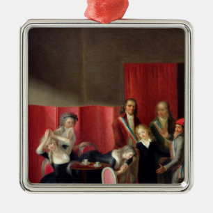 Dauphin overgenomen van zijn familie, 3 juli 1793 metalen ornament