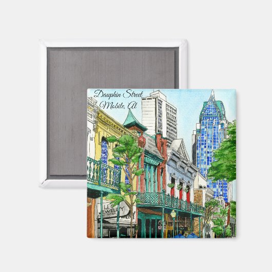 Dauphin Street mobiele magneet (Voorkant / Achterkant)