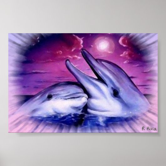 Dauphins á l'huile poster (Voorkant)