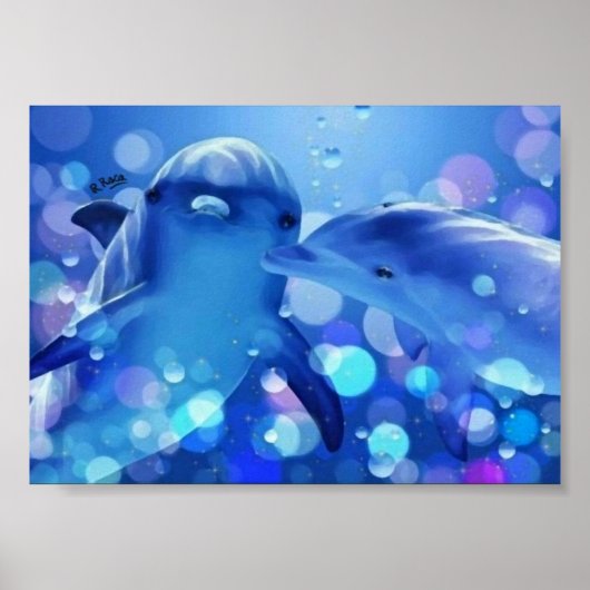 Dauphins á l'huile poster (Voorkant)