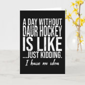 Daur Hockey grappig sportcadeau Kaart (Gele Bloem)