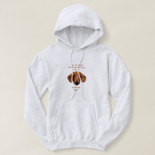Daushund Dog Hand getekende digitale kunst Schatti Hoodie (Design voorkant)