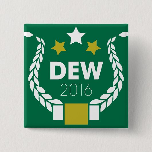 Dauw 2016 vierkante knop button 5,1 cm (Voorkant)