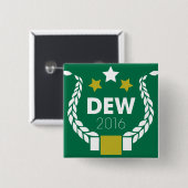 Dauw 2016 vierkante knop vierkante button 5,1 cm (Voorkant /achterkant)