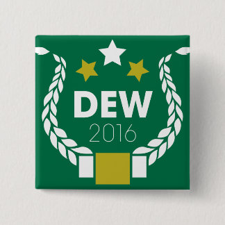 Dauw 2016 vierkante knop vierkante button 5,1 cm