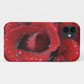 Dauw bedekte rode roos versiert grafsite in Case-Mate iPhone case (Achterkant (horizontaal))