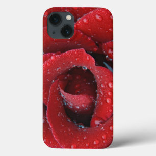 Dauw bedekte rode roos versiert grafsite in Case-Mate iPhone case