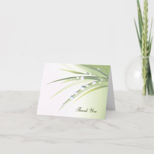 Dauw druppel dank je bedankkaart (Voorkant)