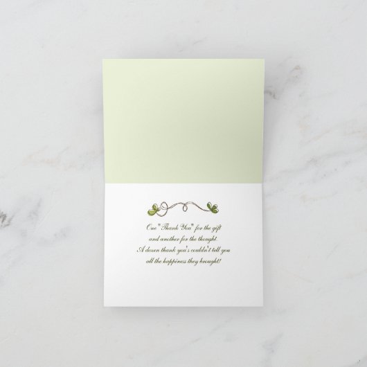 Dauw druppel dank je wel bedankkaart (Binnen)