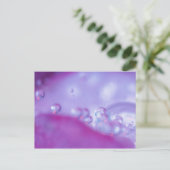 Dauw druppels op bloemblad abstract. briefkaart (Staand voorkant)