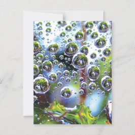 Dauw druppels stromen naar de hemel, fascinerende briefkaart