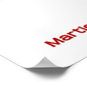 Dauw op een rode roos poster (Hoek)