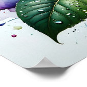 Dauwdoordrenkt Groen Poster (Hoek)