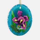 Dauwdrup iris keramisch ornament (Rechts)