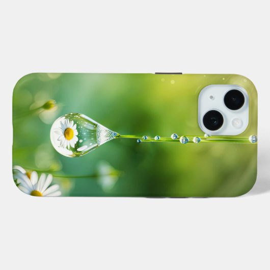 dauwdruppel met daisy reflectie Case-Mate iPhone case (Achterkant (horizontaal))