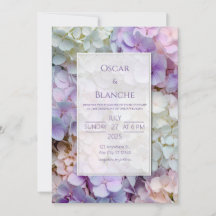 Dauwige Pastel Bloemstuk Hortensia Lijst Bruiloft
