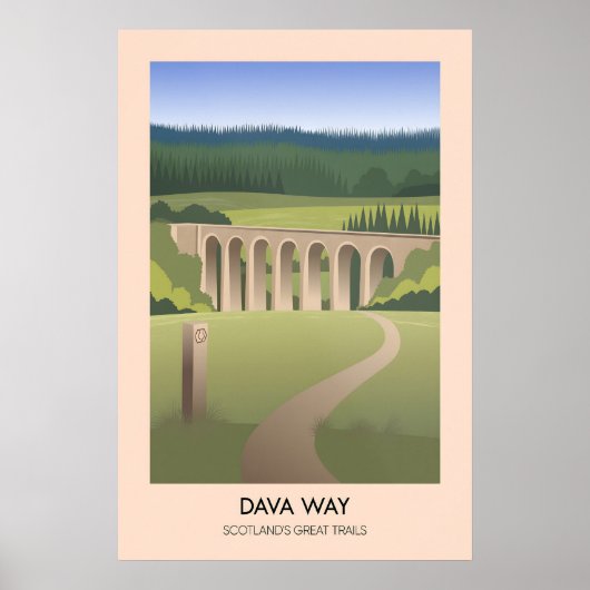 Dava Way Schotland Great Trails Poster (Voorkant)