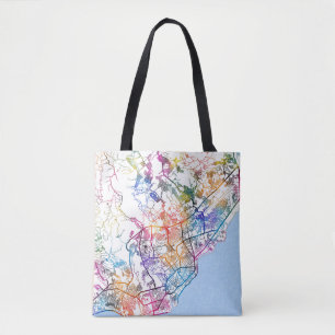 Davao City Filipijnen Stadsplattegrond Tote Bag