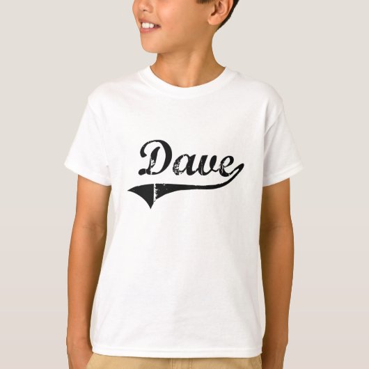 Dave Classic Style Name T-shirt (Voorkant)